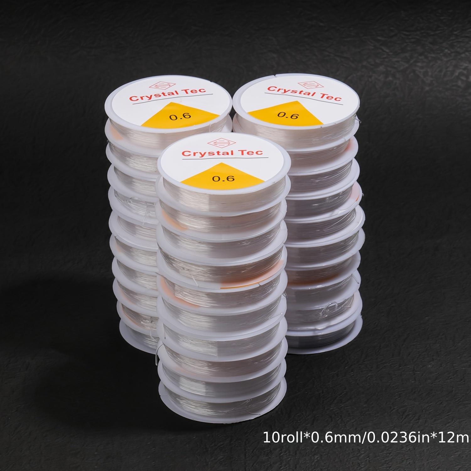 

10 рулонов/пакет, эластичный шнур для браслета с кристаллами, эластичный шнур из бисера для изготовления ювелирных изделий и браслетов, белый(Размер:0,6 мм 0,8 мм 1,0 мм) 1.0mm(10roll) белый