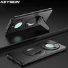 KEYSION Magnetic Phone Case for HONOR X9d 5G X9c Smart Metal Paint Upright Kickstand Shockproof Cover for Honor Magic 8 7 Lite 5G