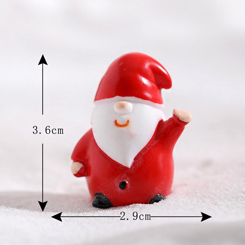 Ornamente de Crăciun din Rășină Figurine Drăguțe cu Moș Crăciun Micro Peisaj Cadou pentru Acvariu