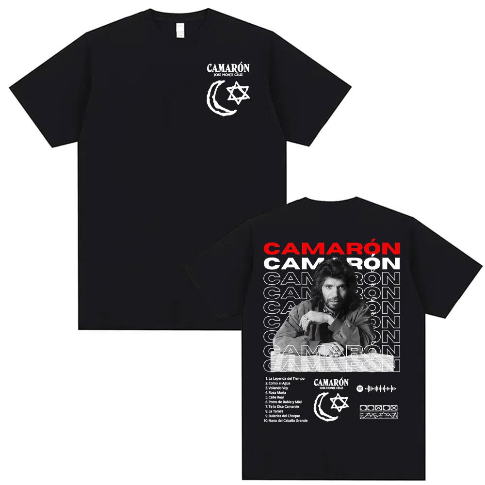 Camisetas Gráficas de Álbum Rock Camaron De La Isla para Hombre y Mujer Moda Hip Hop Punk Street Camisetas de Algodón de Manga Corta de Verano