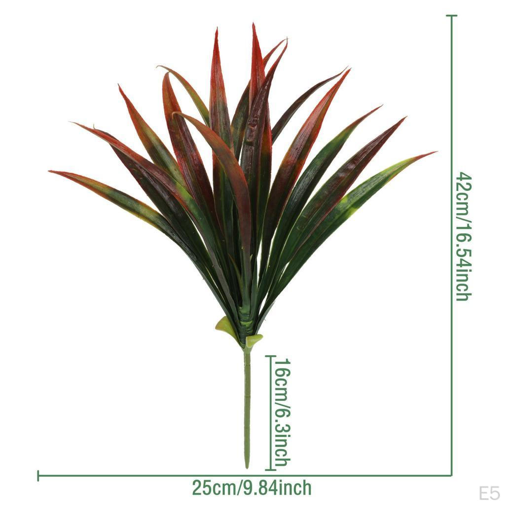 Künstliche Gras Pflanze Strauch Heimdeko Falsches Hohes Kunstgrün für Töpfe