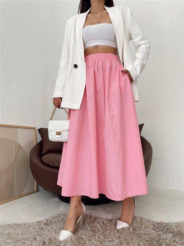 

Юбка свободного кроя, удобная конструкция S розовый