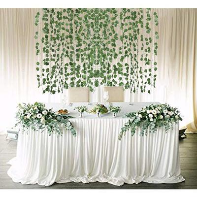 12 Pcs 2.1m Begonia Grape Leaves Artificial Ivy Leaf Garland Fake Plants Vine Simulation Plants for Home Wedding Indoor Outdoor Table Decoration