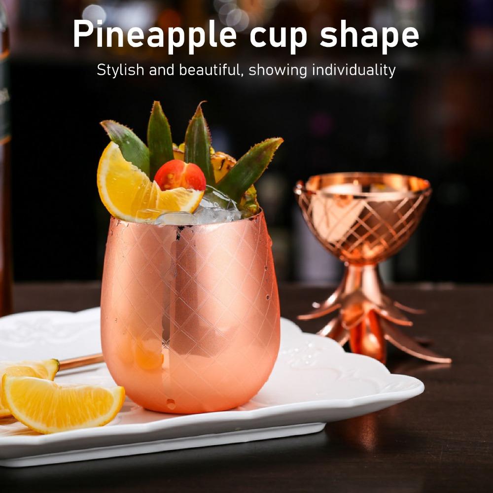 500ml Cocktail-Shaker-Becher Polierte Glatte Oberfläche Ananas-Cocktailbecher Party