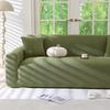 High Elasticity Polar Fleece Sofa Cover Four Season Thin Stripe All Inclusive Armchair Protector Solid Living Room Couch Covers
