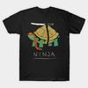 Men Black Print T-shirt Ninja No-Cut Transfer Paper Print Cotton Tshirt