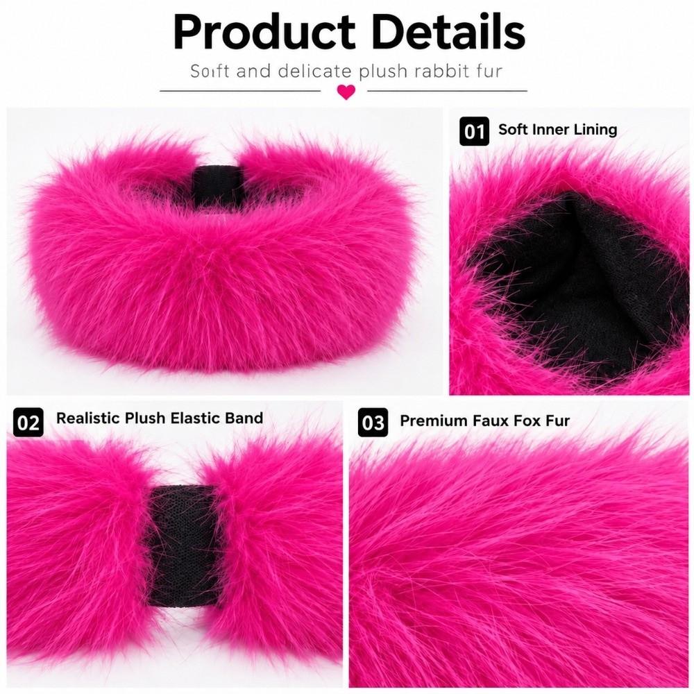 Imitation Fox Fur Furry Hairband Thick Fake Fur Hat Soft Keepwarm Headband Winter