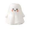 Ghost Shape Vase with Smile Face Pattern Ceramic Flower Planter Pot Nursery Room Bedroom Home White Decor