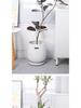 Zhihuiju Minimalist Large Round Resin Plant Pot for Indoor & Outdoor Use