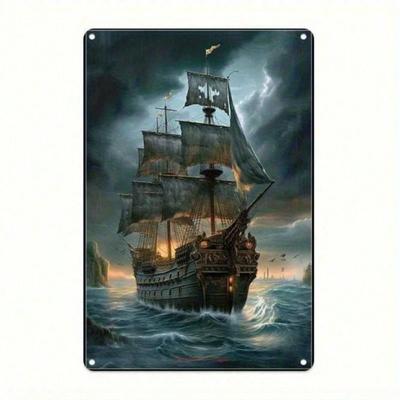 Vintage Metallposter Schiff Marine Stil Bar Wanddekor