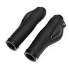 Leather Bike Handle Grips Bilateral Lock Shock Absorption Black for Mountain Road Bike Accessories