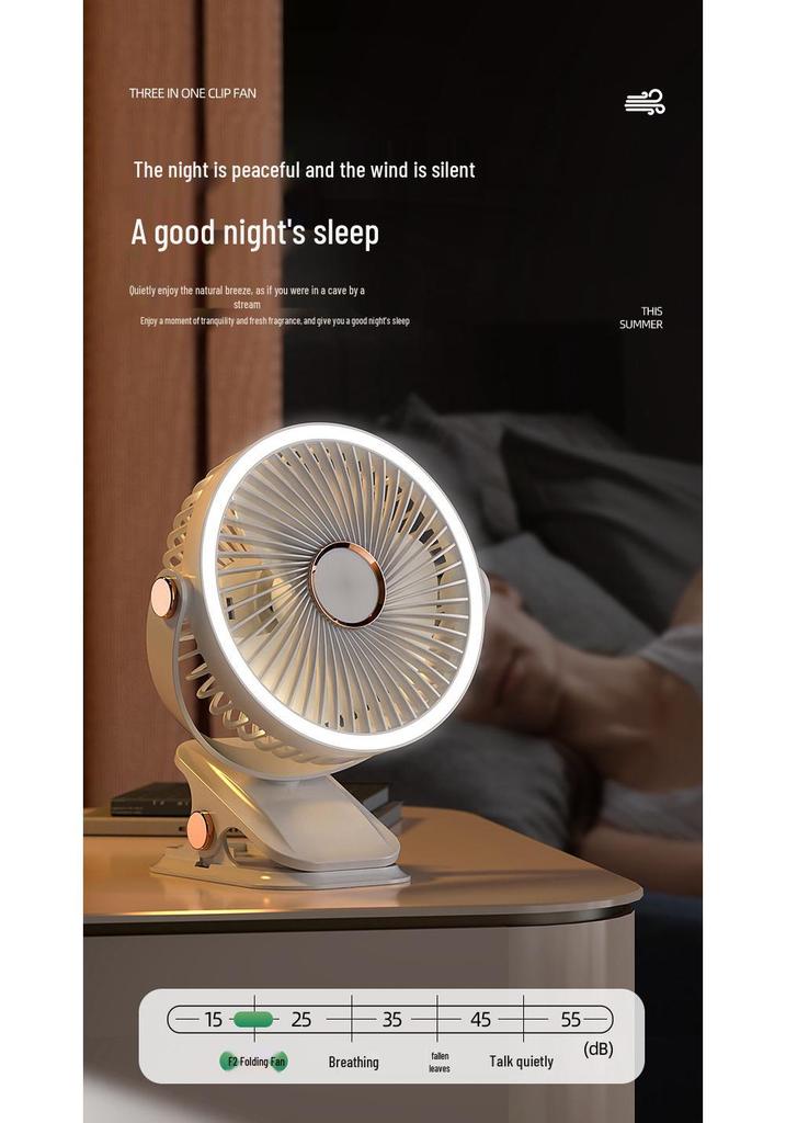 USB Rechargeable Multi-Functional Folding Fan for Dorms and Offices - Quiet and Strong Wind 2026.