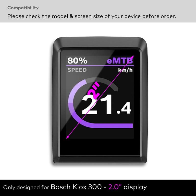 

Tempered Glass Screen Protector Compatible with Bosch Kiox 300 Ebike Smart System 2.0 Inch Display Anti Scratch/Fingerprint 1PCS - 2 inch