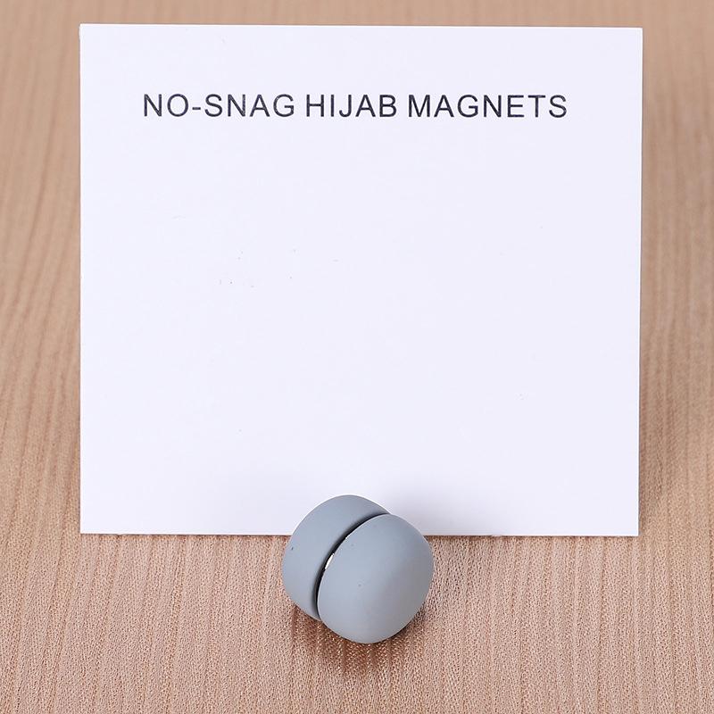 1 Pair Matte Magnet Hijab Pins Magnetic Brooch Headscarf Women Shawl Strong Magnetic Button Headscarf Accessories Mix Color