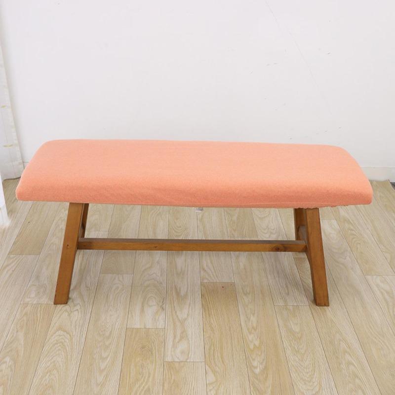 Footstool Cover Solid Color Stool CaseLong Bench Cover Piano Bench Slipcover Chair Cover Universal Elastic Multi-color Seat Case