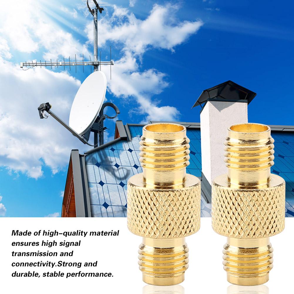 2pcs RF Switch Female to Female Radio SMA Coaxial Adapter Two way Head Coupling Connector
