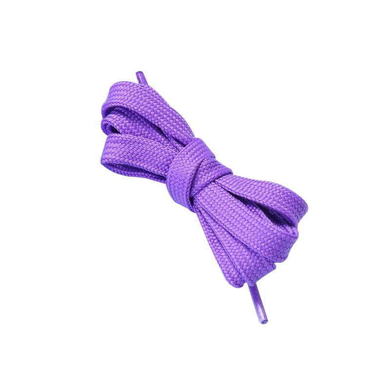 Durable Polyester Flat Shoelaces for Casual Shoes and Sneakers - Set of 2 Pairs In Multiple Solid Colors