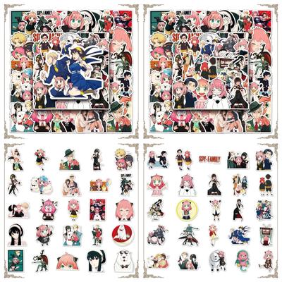 Anime Stickers Manga Cartoon Spy Loid Forger Yor Anya Family Kawaii Drawing Doodle Graffiti Decorations 50pcs