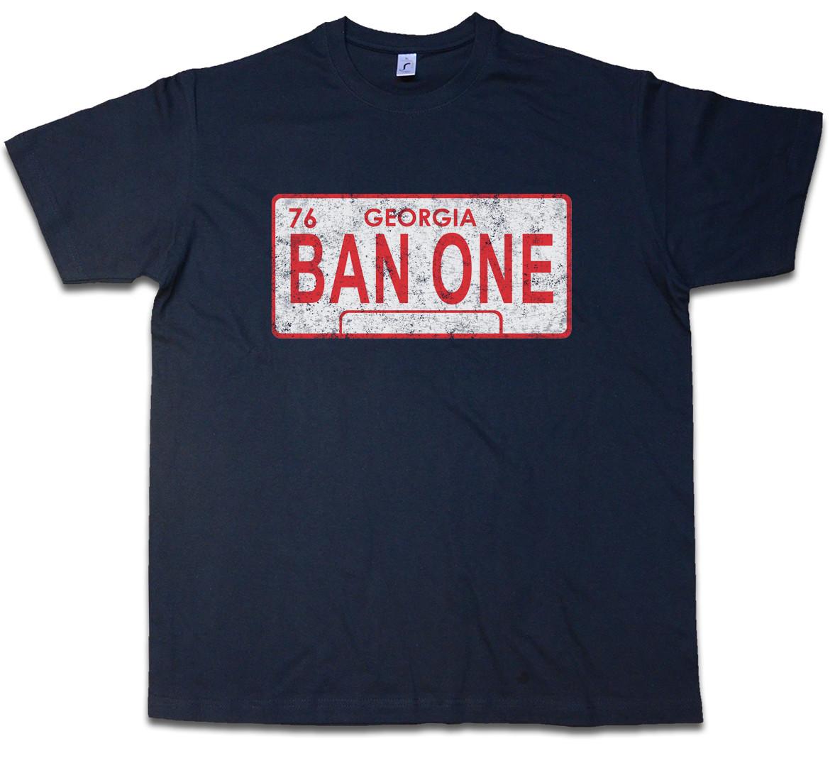 BAN ONE SIGN LICENSE PLATE T-SHIRT Smokey and the Car Bandit Pontiac Dodge XXXXL