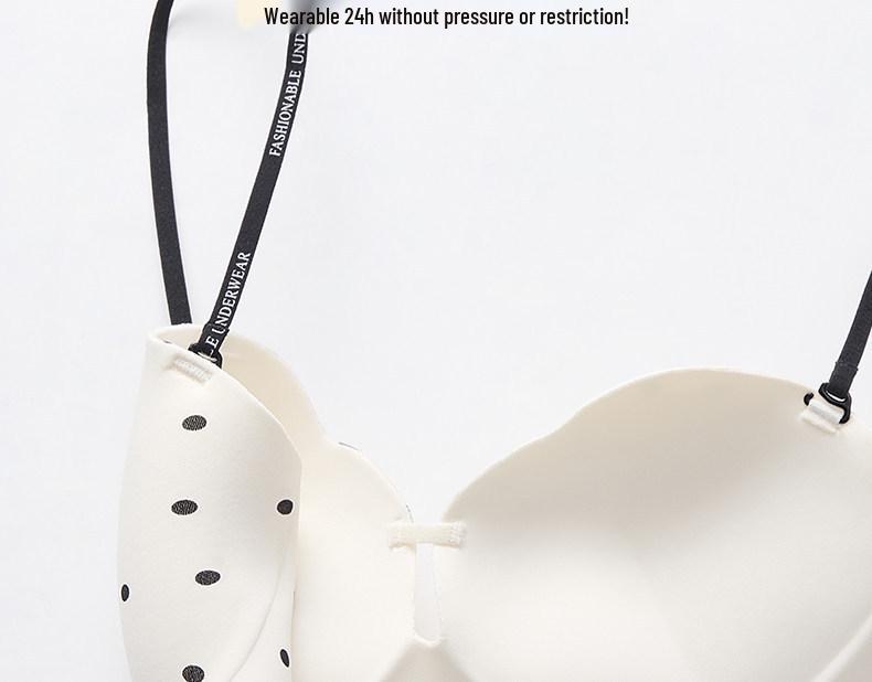 Women's Push-Up Bra for Small Chests: Anti-Sagging, Seamless, Criss-Cross Back, Side Bust Support