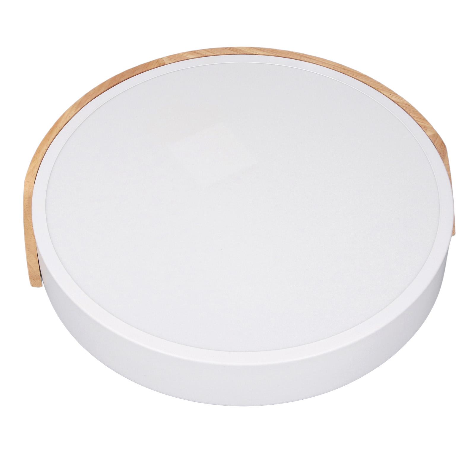 

LED Ceiling Light Iron Wood PC Dimmable Round Flush Mount Modern Ceiling Light Fixture with APP Remote Control for 40cm / 15.7in