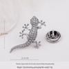 Fashion Gecko Zircon-Inlaid Men's & Women's High-Grade Brooch Corsage with Anti-Exposure Buckle