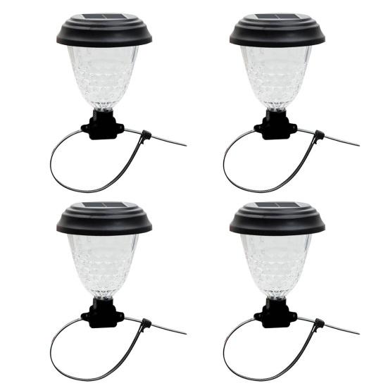 

4 шт. наружные декоративные солнечные светильники для ограждения с автоматическим включением/выключением, водонепроницаемые, энергоэффективные, простые в установке, солнечные светильники для патио 4pcs Colorful Light