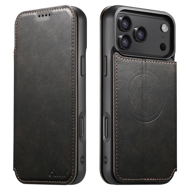 

Flip Leather Wallet Card Holder Magnetic Case for IPhone 17 Air 16 15 14 13 12 Pro Max 17Air 17Pro Magsafe Mag Safe Full Cover iPhone 15 Pro Max