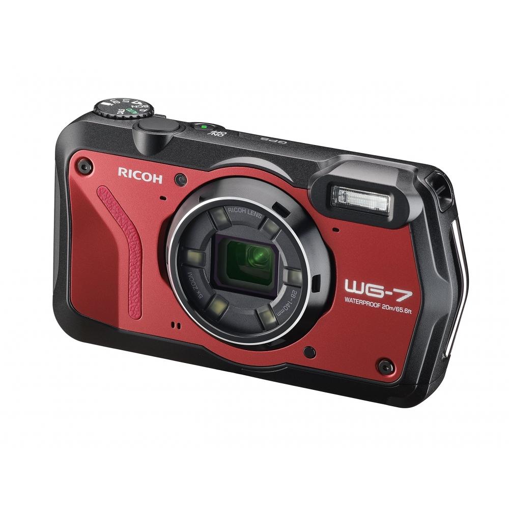 Ricoh WG-7 Red Authentic Outdoor Camera [Authentic 20m Waterproof] 20 Million Pixels [Wide Angle 28mm, 5x Optical Zoom] [Equipped with 6 Multi-functio