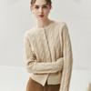 Pearl Button Luxury Cashmere Cardigan - Women's Thick Soft Wool Sweater for Autumn/Winter