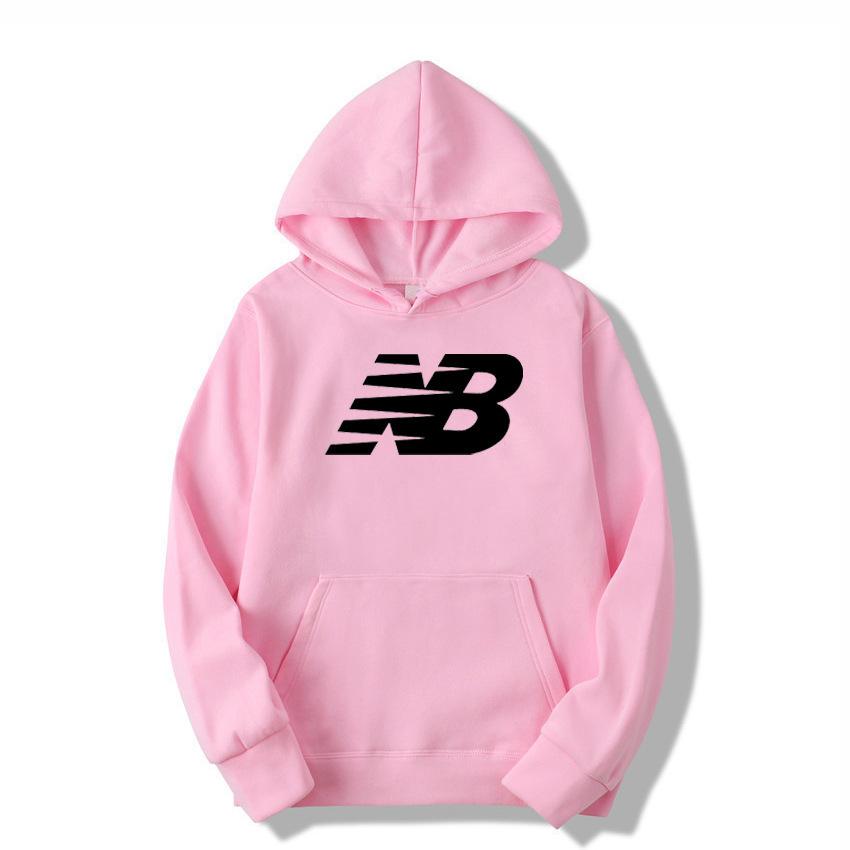 

Men s Women s Letter NB Hoodie Spring Autumn Casual Fashion Long Sleeve Hoodies Loose Comfortable Warm Sports Hoodies XL рожевий