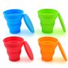 Hot Sale Portable Silicone Retractable Folding Cup With Lid Outdoor Telescopic Collapsible Drinking Cup Travel Camping Water Cup