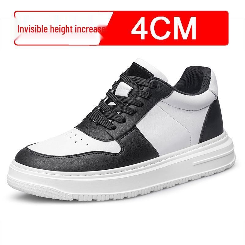 Men's 8cm Invisible Height Increasing Shoes - Breathable White Outdoor Sports & Casual Sneakers