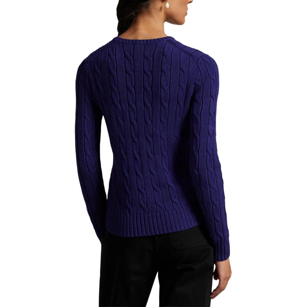 Polo Ralph Lauren Crew Neck Embroidered Pony Logo Long Sleeve Knit Top Women tops 211971869-022