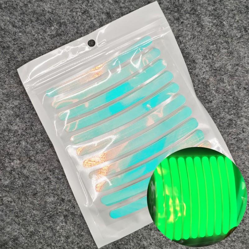 Self-adhesive Car Tire Reflective Stripes 20PCS Waterproof Night Warning Stickers for Wheel Hub Safety Driving