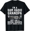 Ham Radio Grandpa Just Like A Normal Grandpa Except Radio Active Graphic T-Shirt Soft Cotton Tee