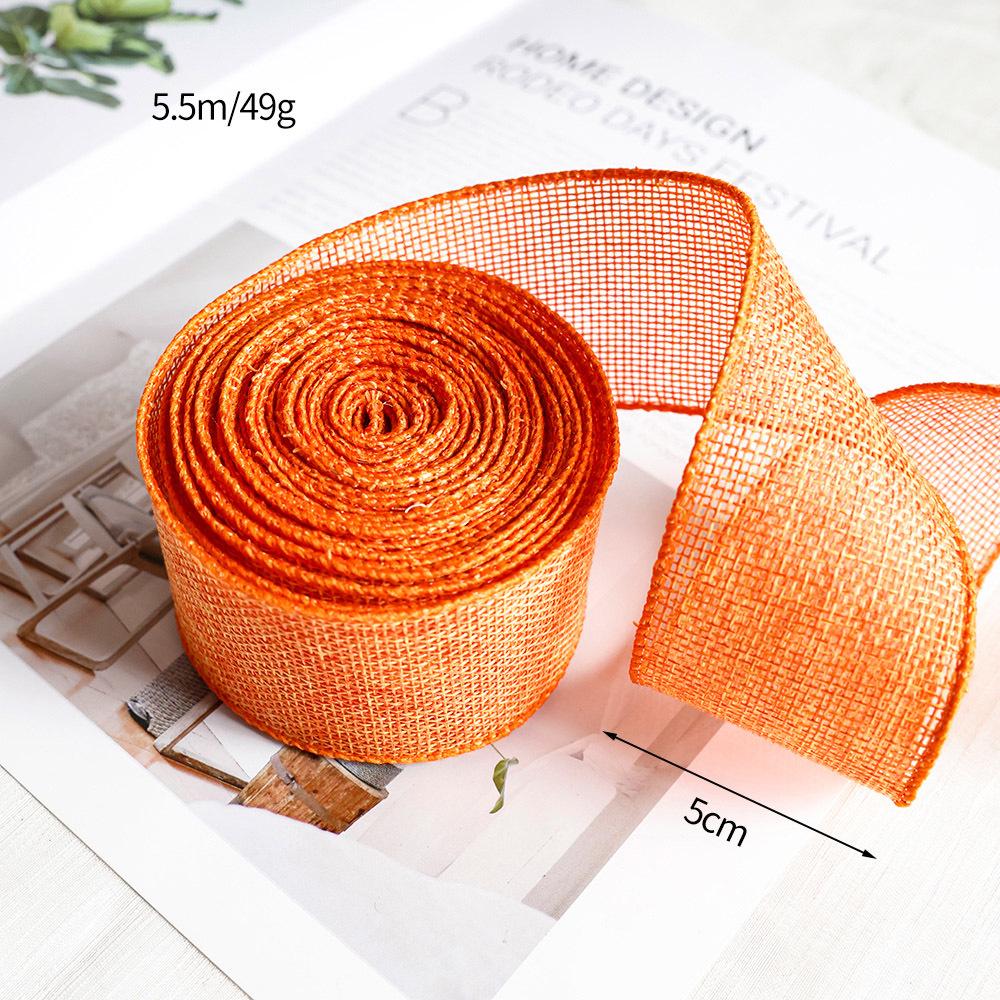 Handmade Multi-Color Faux Linen Ribbon Bow - 5CM Woven Easter Decor
