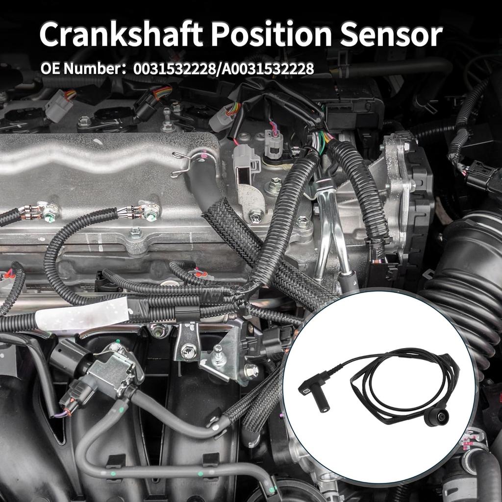 Kurbelwellensensor für Mercedes-Benz S600 6.0 1993-1998 Robust Nr.0031532228 Motor Kurbel CKP Sensor Schwarz 1 Stk