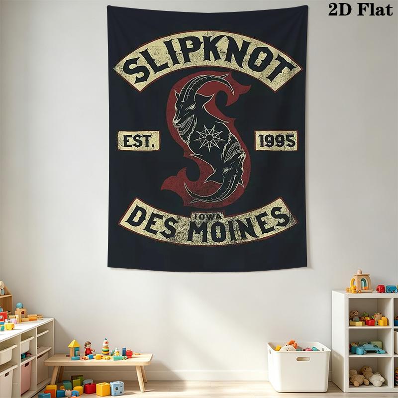 Slipknot Band Logo Tapestry Tapestry Wallmounted Fashion Print Soft Wall Covering Decoration Work Of Art