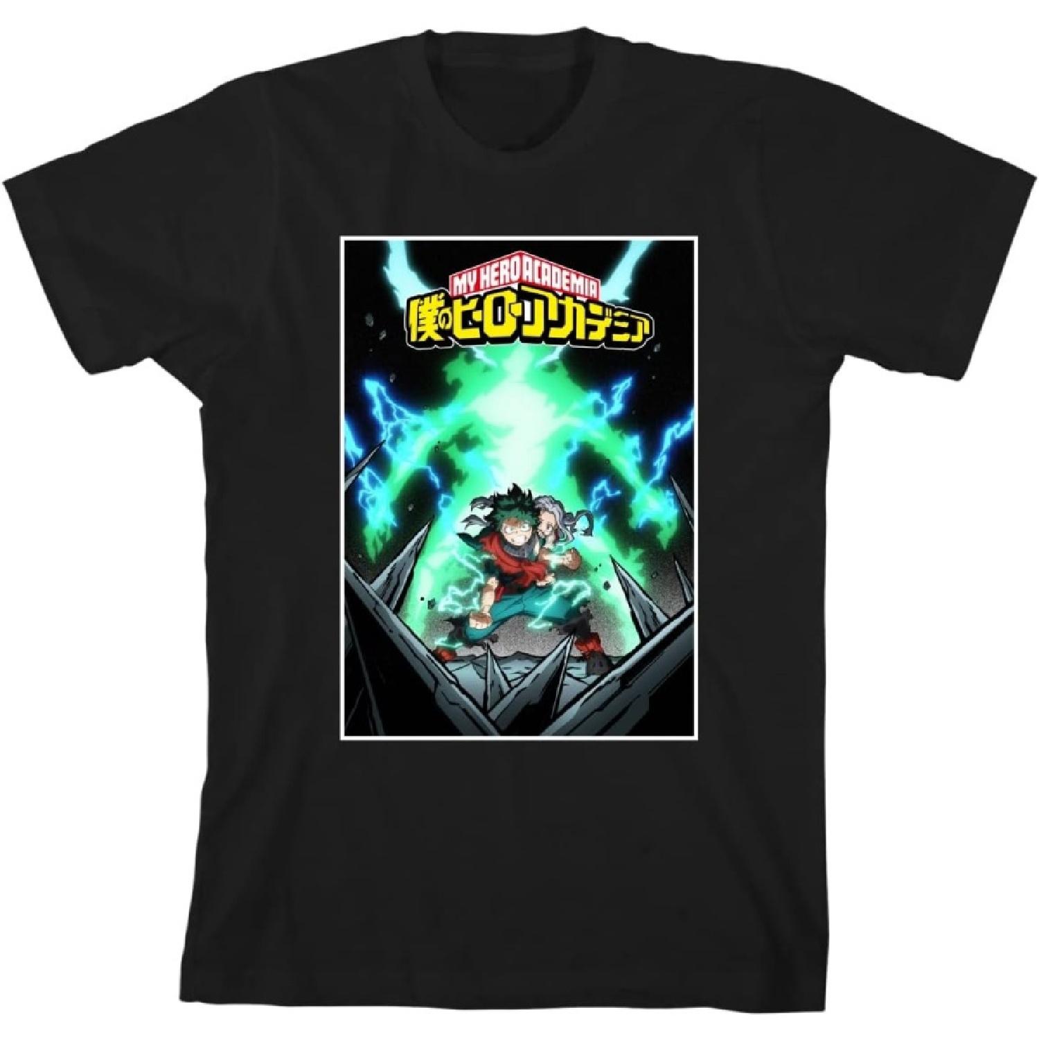 My Hero Academia Deku Key Art Boy s Black T-shirt XXXXXL разноцветный