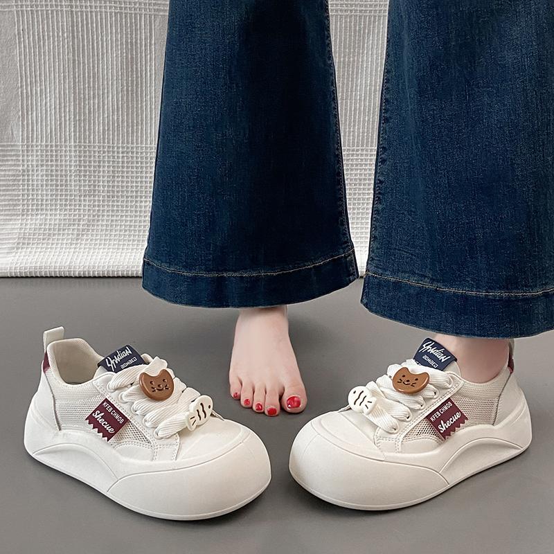 CRLAYDK Designer Women's Mesh Low Top Walking Sneakers Skateboard Platform Fashion Casual Ladies Shoes Cute Comfortable Tennis