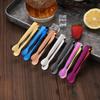 1Pc Multicolor 304 Stainless Steel Clip Ice Tong Bread Food BBQ Clip Barbecue Clip Cube Sugar Ice Tongs Tool Bar Kitchen Utensils