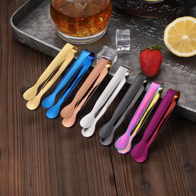 1 pz multicolore 304 acciaio inossidabile clip pinza per ghiaccio pane cibo barbecue clip barbecue clip cubo zucchero ghiaccio pinza strumento bar utensili da cucina