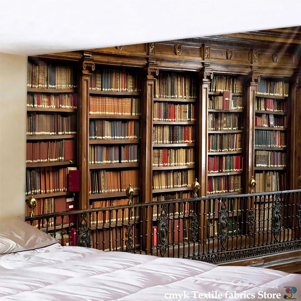 Tapestry Retro Magic Bookcase Tapestry Mysterious Library Tapestries Wall Hanging Art Throw  Bedroom Living Room Home