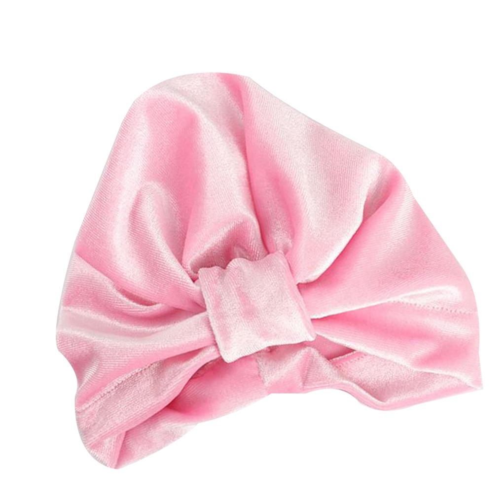 Baby Girls Turban Knot Head Wrap Cute Kids Rabbit Ear Hat Bunny Ear Velvet Cap