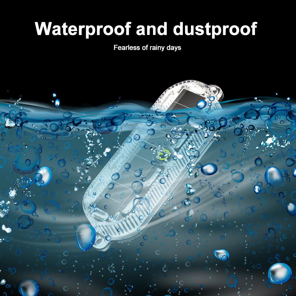 Solar Powered LED Warning Light Strip with 3M Adhesive for Bike Car Motorcycle - USB Rechargeable Safety Night Light