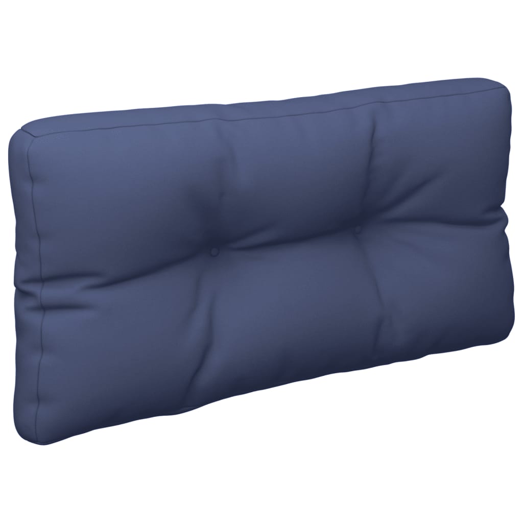 Pallet Cushion Set Navy Blue 70x40x12 Cm Fabric