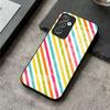 Colorful Rainbow Stripe Phone Case For S25 Ultra Samsung S26 S23 S24 Plus S22 S20 S21 Fe A54 A34 A53 A16 Glass Cover
