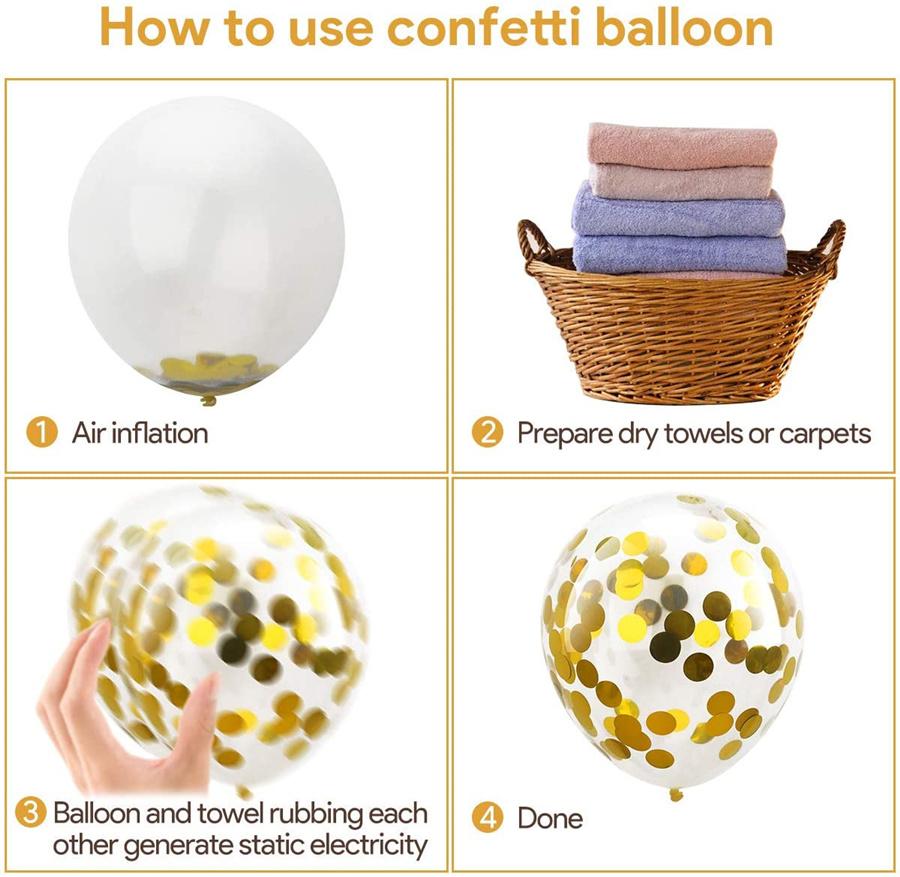 102x DIY Balloons Arch Kit White Gold Balloons Birthday Wedding Party Decoration