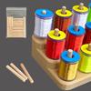 Fly Tying Thread Spool Stand Sturdy Construction Compact Design Multi-purpose Wooden Spools Thread Holder Organizer
